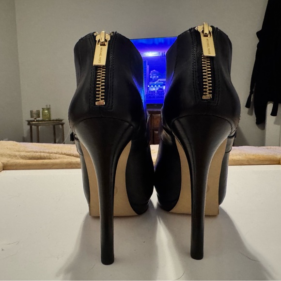 Black Michael Kors Peep Toe Bootie - Picture 8 of 10